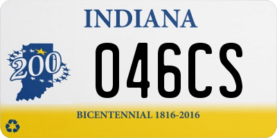 IN license plate 046CS