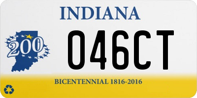 IN license plate 046CT