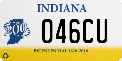 IN license plate 046CU