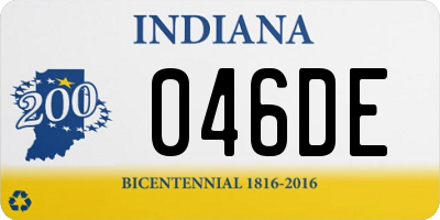IN license plate 046DE