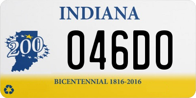 IN license plate 046DO