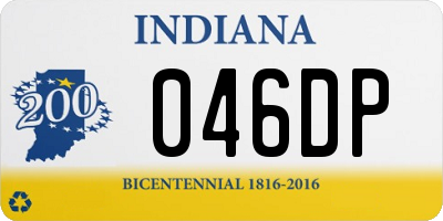 IN license plate 046DP