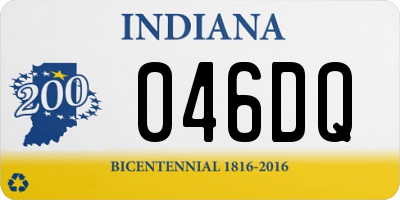 IN license plate 046DQ