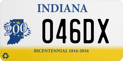 IN license plate 046DX