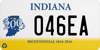 IN license plate 046EA