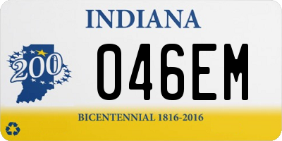 IN license plate 046EM