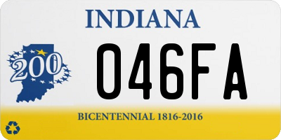 IN license plate 046FA