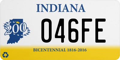 IN license plate 046FE