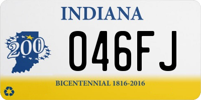 IN license plate 046FJ