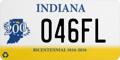 IN license plate 046FL