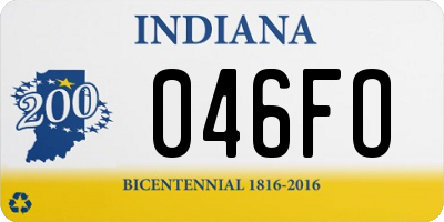 IN license plate 046FO