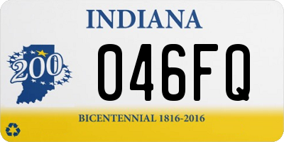 IN license plate 046FQ