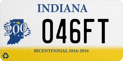 IN license plate 046FT
