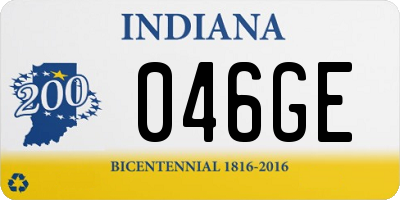 IN license plate 046GE