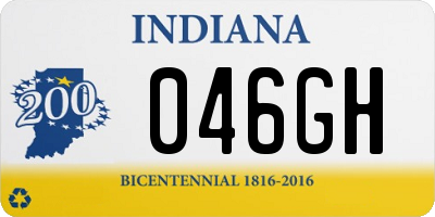 IN license plate 046GH