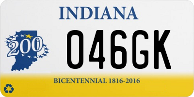 IN license plate 046GK