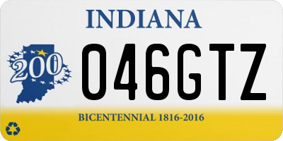 IN license plate 046GTZ