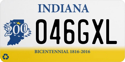 IN license plate 046GXL