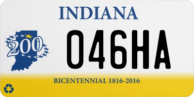 IN license plate 046HA