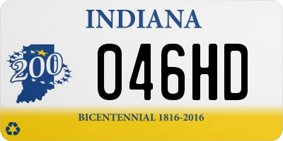 IN license plate 046HD