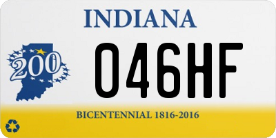 IN license plate 046HF