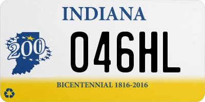 IN license plate 046HL