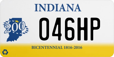 IN license plate 046HP