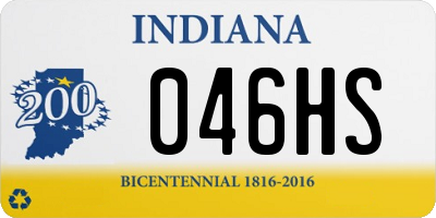 IN license plate 046HS