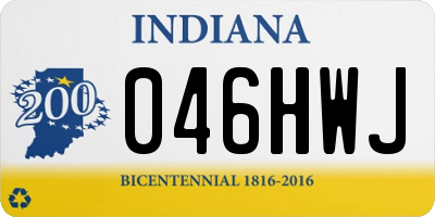 IN license plate 046HWJ