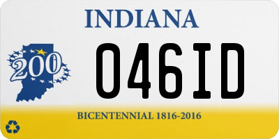 IN license plate 046ID