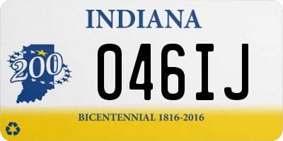 IN license plate 046IJ