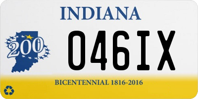 IN license plate 046IX