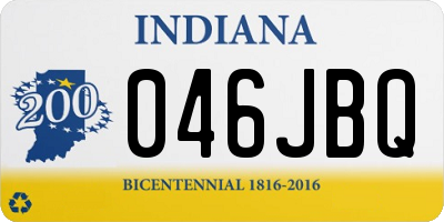 IN license plate 046JBQ