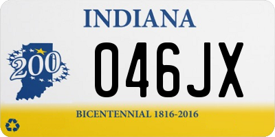 IN license plate 046JX