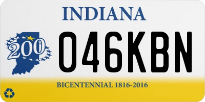 IN license plate 046KBN