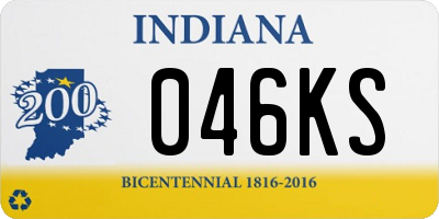 IN license plate 046KS