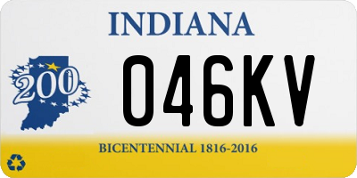 IN license plate 046KV