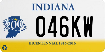 IN license plate 046KW