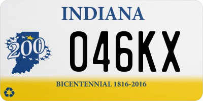 IN license plate 046KX