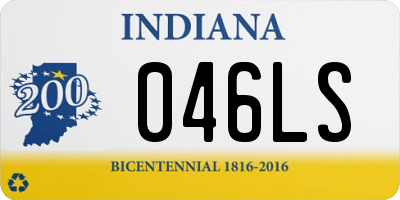 IN license plate 046LS