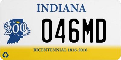 IN license plate 046MD