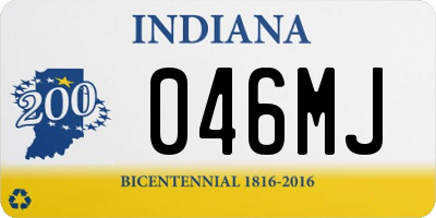 IN license plate 046MJ