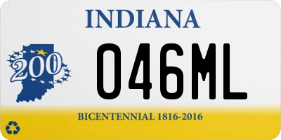 IN license plate 046ML