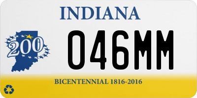 IN license plate 046MM