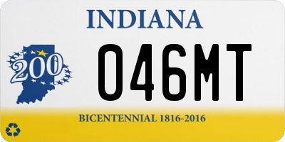 IN license plate 046MT