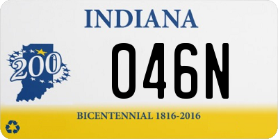 IN license plate 046N