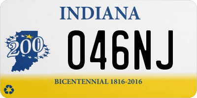 IN license plate 046NJ