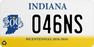 IN license plate 046NS