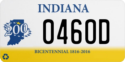 IN license plate 046OD