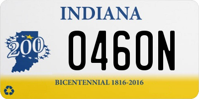 IN license plate 046ON